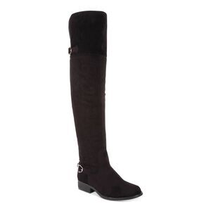 AMERICAN RAG Womens Black Adarra Round Toe Stacked Heel Zip-Up Riding Boot 6